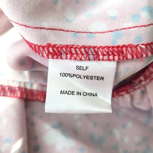 NWT Ellsworth & Ivey Chloe Pink Floral Boho Peasant Ruffled Hem Dress - Picture 13 of 13